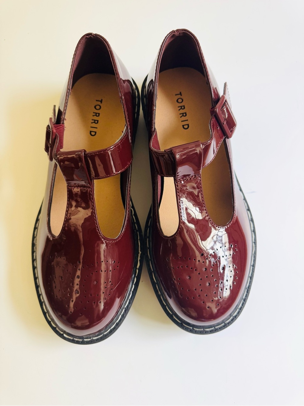 Torrid Mary Jane Patent Shoe in Burgundy - Picture 2 of 6